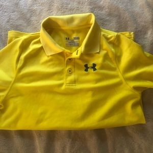 Under Armour Polo Shirt Youth Large-Yellow